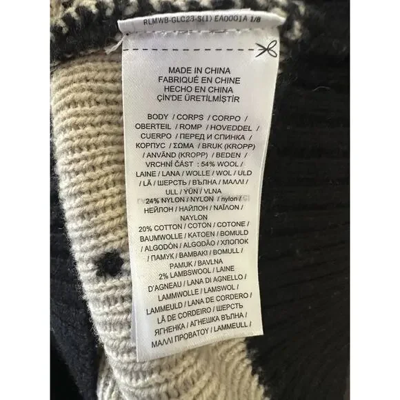 Ralph Lauren Fair Isle Puff Sleeve Sweater Wintry Snowflake Wool Mix Size Small - Picture 10 of 16